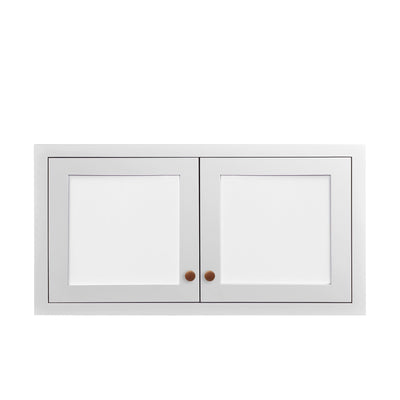 31" W 24" D Custom Stacker Snow White Inset Shaker Wall Oven Wall Cabinet - 12", 15", 18", 21" & 24" Tall
