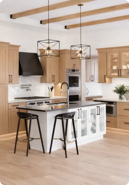 Sandstone Birch Shaker Kitchen Cabinets