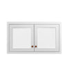 36" W 24" D Custom Color Glass Ready Inset Shaker Refrigerator Wall Cabinet - 12", 15", 18", 21" & 24" Tall