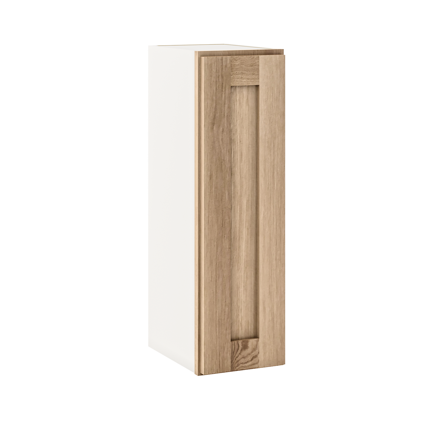 Natural white oak shaker wall cabinet 9"–36" RTA kitchen cabinet