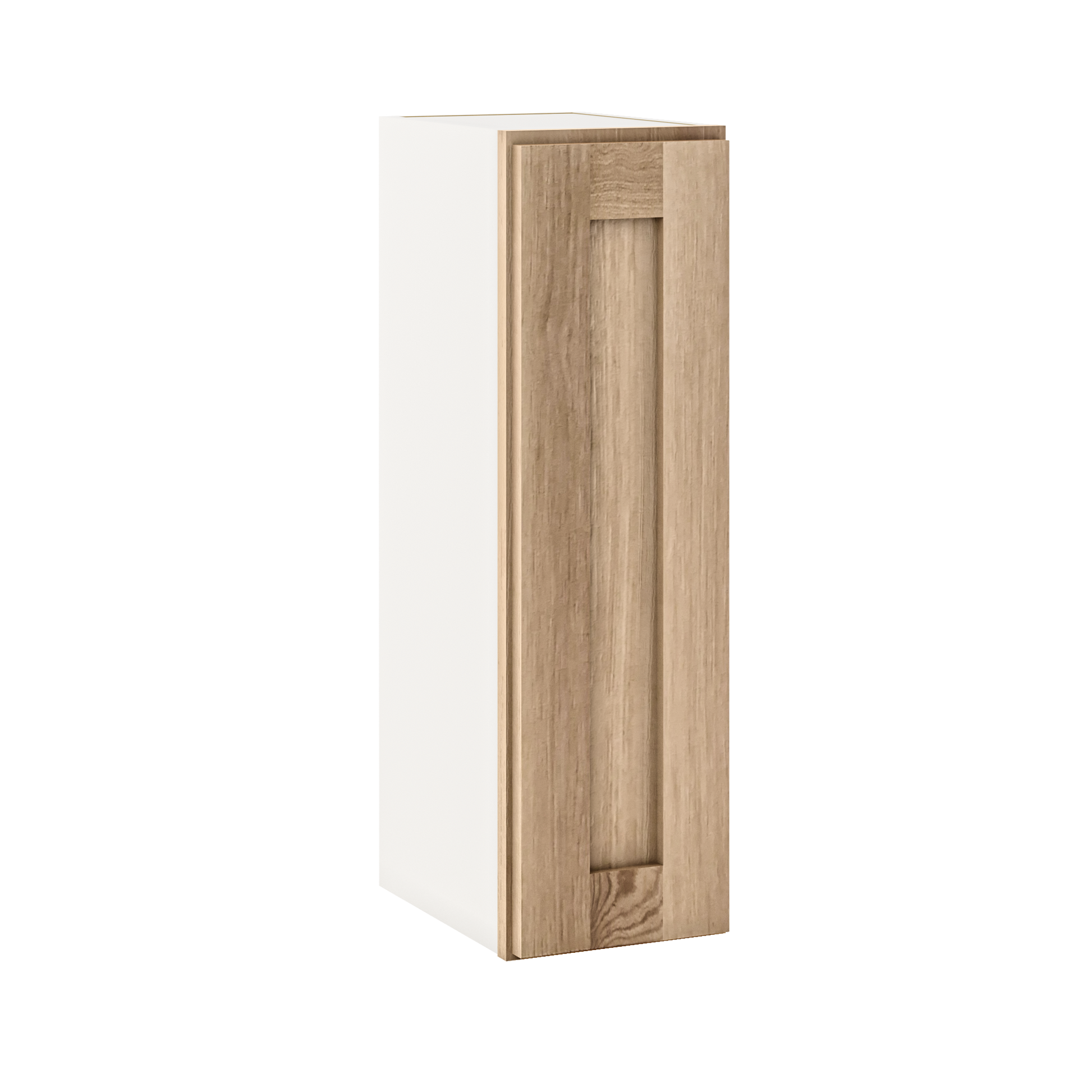 Natural white oak shaker wall cabinet 9"–36" RTA kitchen cabinet