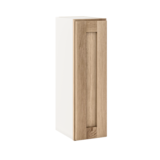 Natural white oak shaker wall cabinet 9"–36" RTA kitchen cabinet