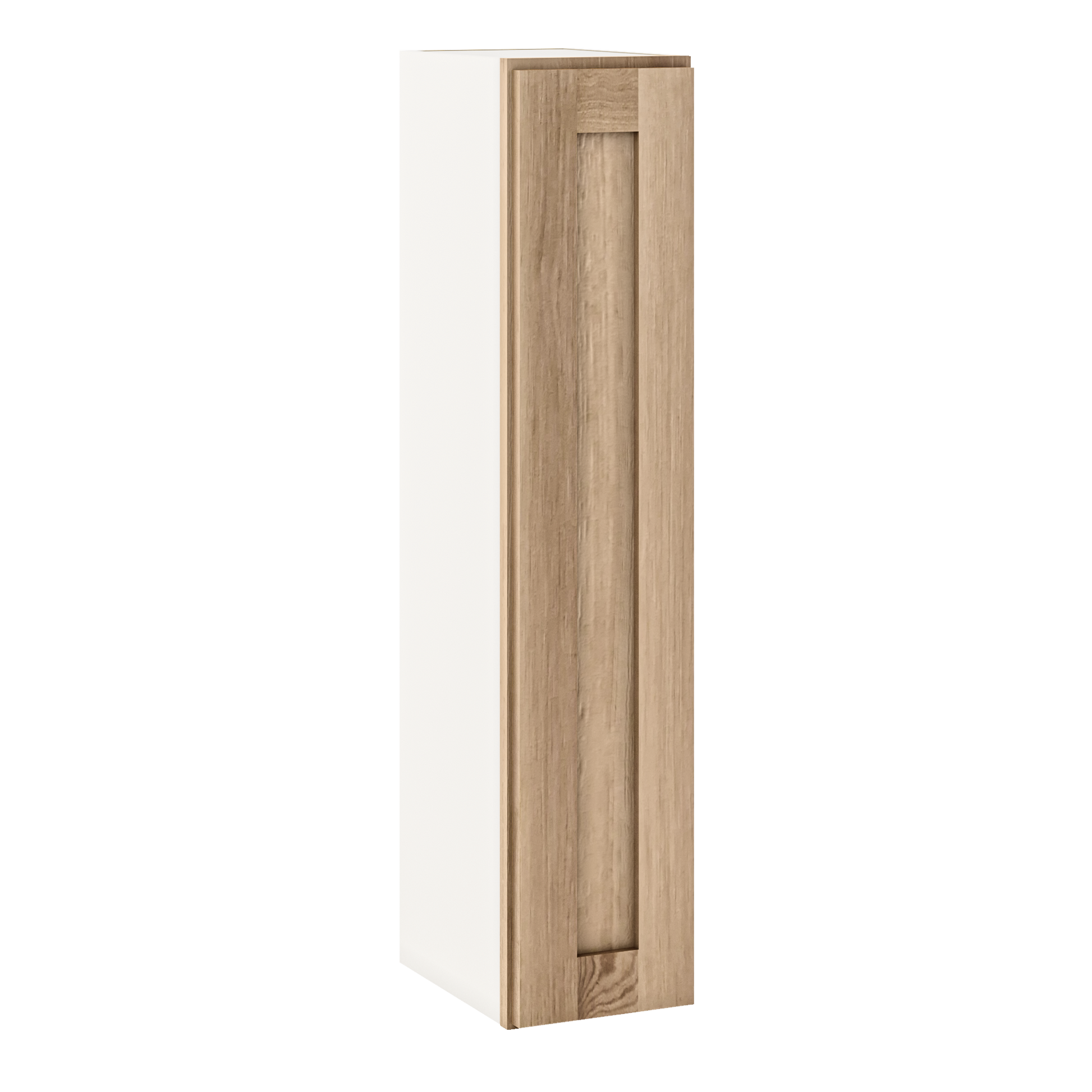 Natural white oak shaker wall cabinet 9"–42" RTA kitchen cabinet