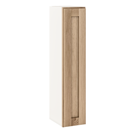 Natural white oak shaker wall cabinet 9"–42" RTA kitchen cabinet