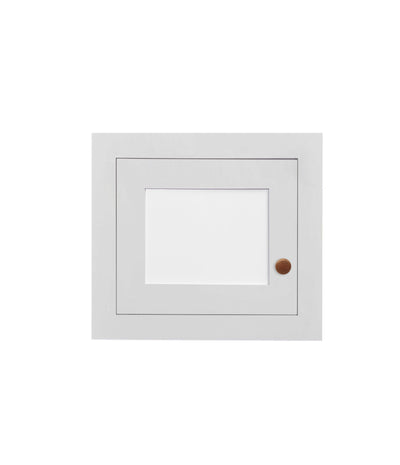 21" Wide Wall Cabinet - Single Door 9", 12", 15", 18", 21", 24"  & 27" Tall Custom Glass Ready Inset Shaker