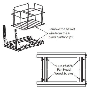 50qt Wire Fits 18" BFHD(15" Opening) Double Trashcan Pullout with Soft-close Slides