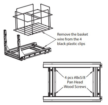 50qt Wire Double Trashcan Pullout with Soft-close Slides
