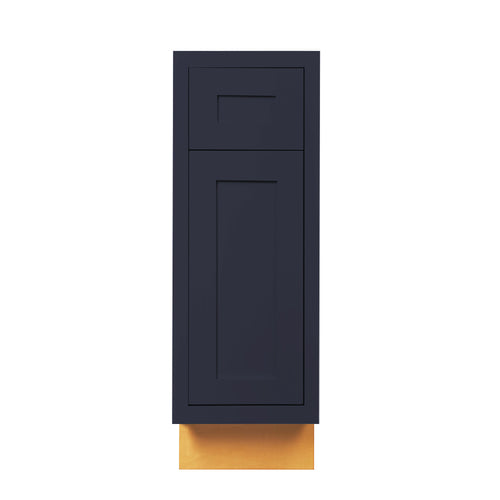 Oxford Blue Inset Shaker Base Cabinet - Single Door 12", 15", 18" & 21"