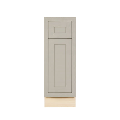 Tuscan Gray Inset Shaker Base Cabinet - Single Door 9", 12", 15", 18" & 21"
