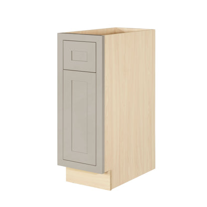Tuscan Gray Inset Shaker Base Cabinet - Single Door 9", 12", 15", 18" & 21"