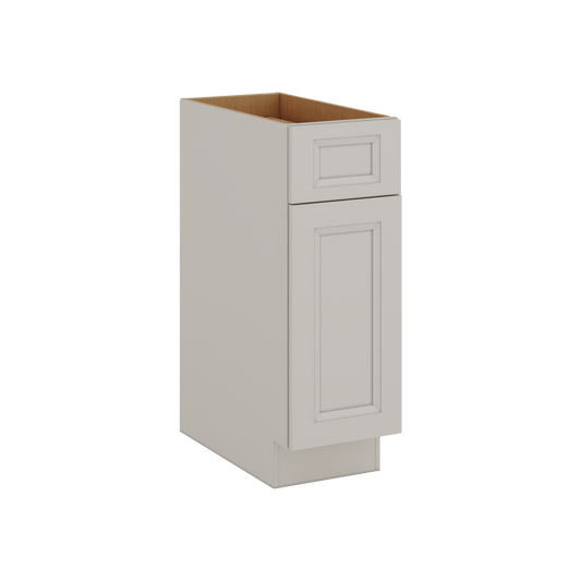 27LGDS Laguna Gray Double Shaker Base Cabinet - One Door One Drawer 9"(No Drawer), 12", 15", 18", 21"
