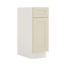 Base Cabinet - Full Height One Door 9", 12", 15", 18", 21" Manhattan Cream Shaker 1-1/4" Overlay