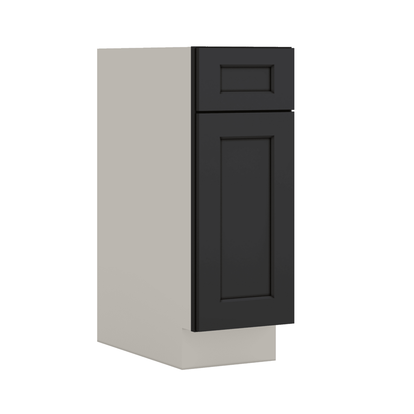 Base Cabinet - One Door 9", 12", 15", 18", 21" 15HNS Hermosa Noir Black Shaker 1-1/4" Overlay