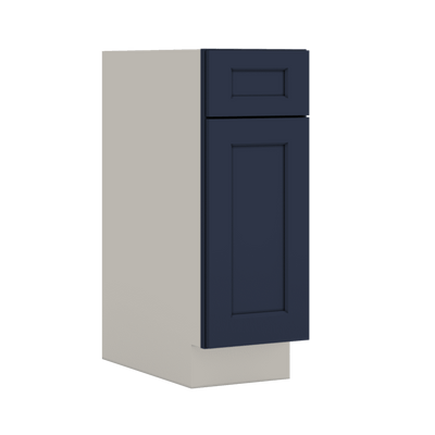Base Cabinet - Full Height One Door 9", 12", 15", 18", 21" 29NB Naval Blue Shaker 1-1/4" Overlay