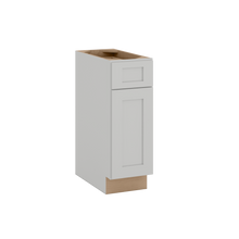 12", 15", 18", and 21" Width | Base Cabinet with One Door and One Drawer | RTA Unassembled | Premium Shaker White Full Overlay