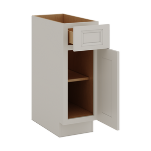 27LGDS Laguna Gray Double Shaker Base Cabinet - One Door One Drawer 9"(No Drawer), 12", 15", 18", 21"