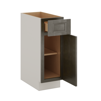 Huntington Cinder Double Shaker Base Cabinet - One Door One Drawer 9"(No Drawer), 12", 15", 18", 21"