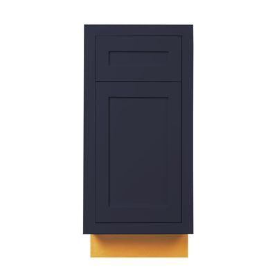 Oxford Blue Inset Shaker Base Cabinet - Single Door 9", 12", 15", 18" & 21"