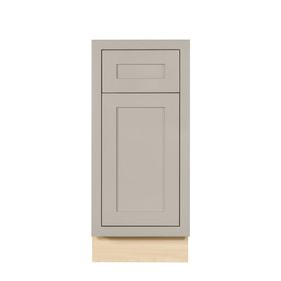 Tuscan Gray Inset Shaker Base Cabinet - Single Door 9", 12", 15", 18" & 21"