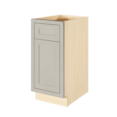 Tuscan Gray Inset Shaker Base Cabinet - Single Door 9", 12", 15", 18" & 21"