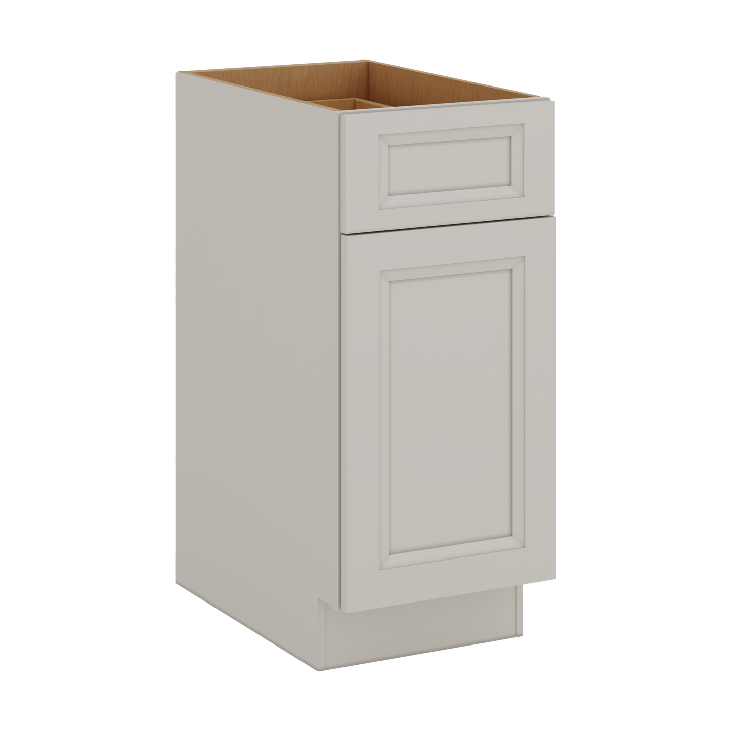 27LGDS Laguna Gray Double Shaker Base Cabinet - One Door One Drawer 9"(No Drawer), 12", 15", 18", 21"