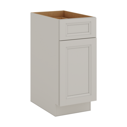 27LGDS Laguna Gray Double Shaker Base Cabinet - One Door One Drawer 9"(No Drawer), 12", 15", 18", 21"