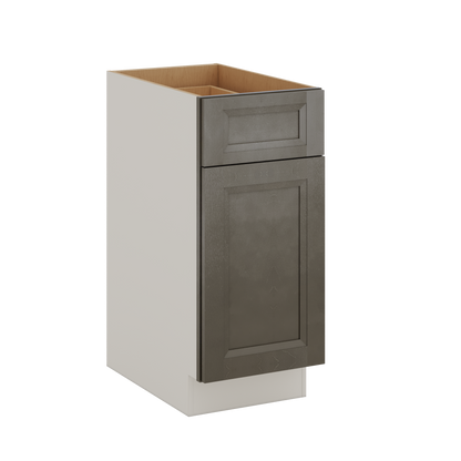 Huntington Cinder Double Shaker Base Cabinet - One Door One Drawer 9"(No Drawer), 12", 15", 18", 21"