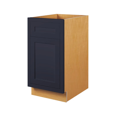 Oxford Blue Inset Shaker Base Cabinet - Single Door 9", 12", 15", 18" & 21"