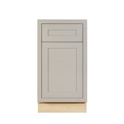 Tuscan Gray Inset Shaker Base Cabinet - Single Door 9", 12", 15", 18" & 21"