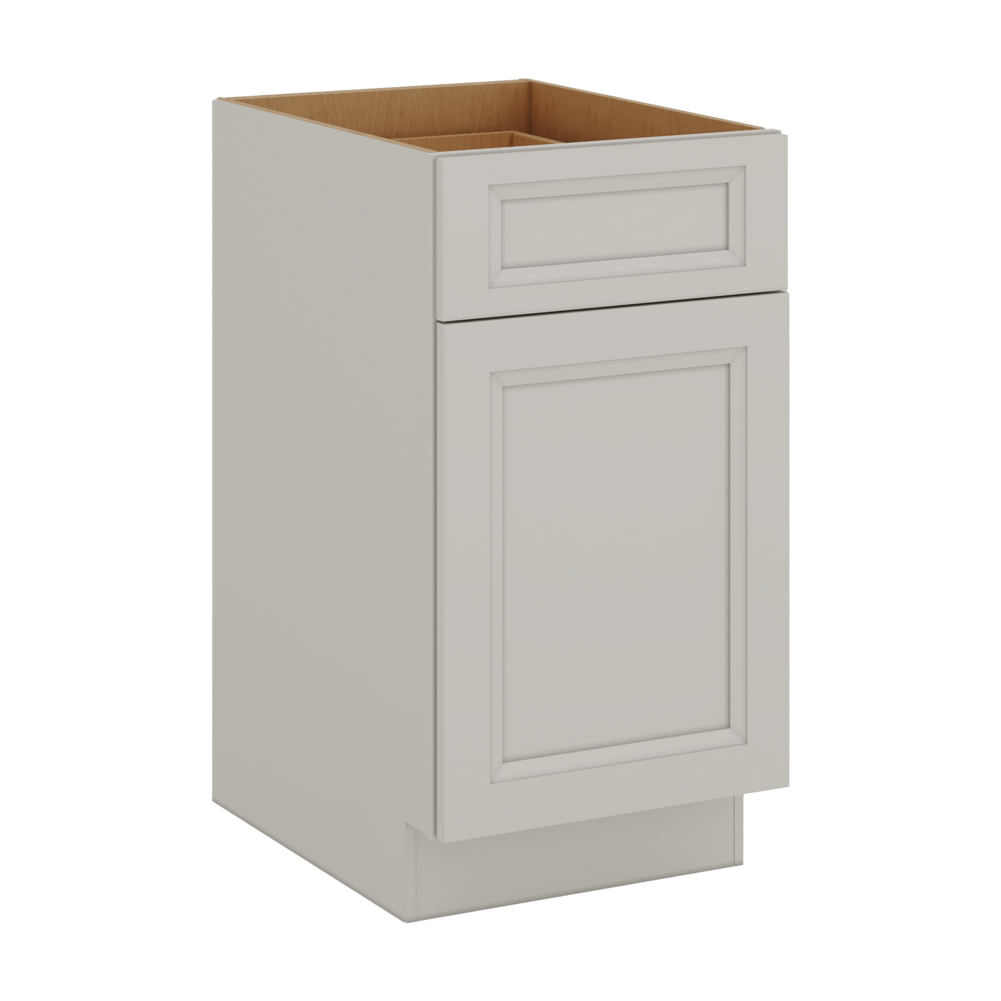 27LGDS Laguna Gray Double Shaker Base Cabinet - One Door One Drawer 9"(No Drawer), 12", 15", 18", 21"
