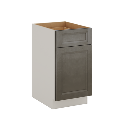 Huntington Cinder Double Shaker Base Cabinet - One Door One Drawer 9"(No Drawer), 12", 15", 18", 21"