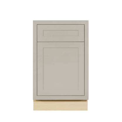 Tuscan Gray Inset Shaker Base Cabinet - Single Door 9", 12", 15", 18" & 21"