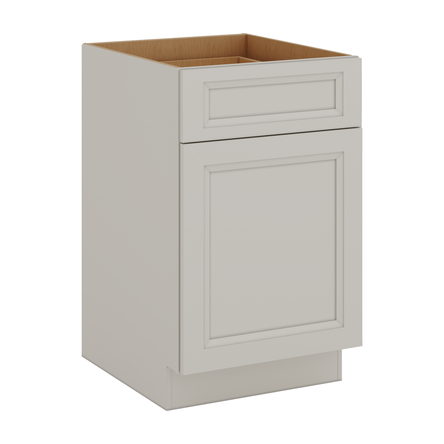27LGDS Laguna Gray Double Shaker Base Cabinet - One Door One Drawer 9"(No Drawer), 12", 15", 18", 21"