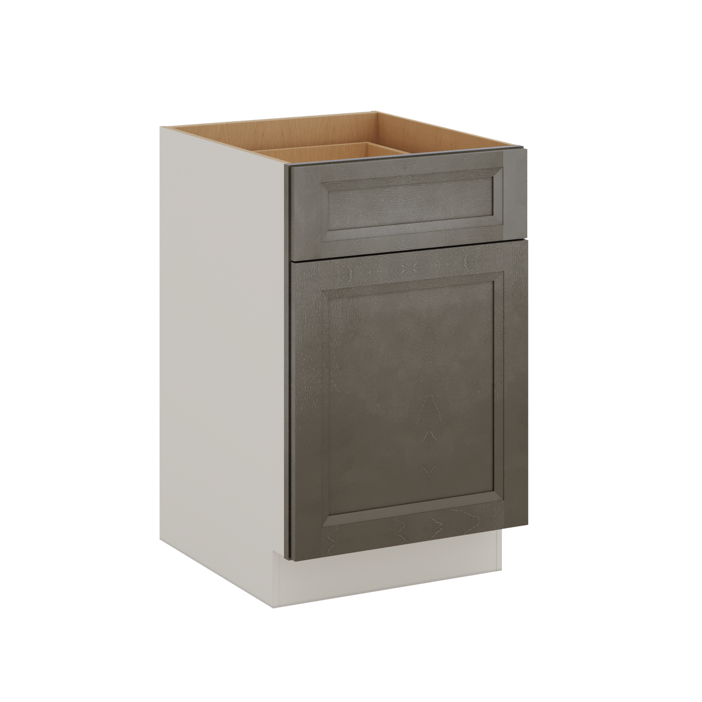 Huntington Cinder Double Shaker Base Cabinet - One Door One Drawer 9"(No Drawer), 12", 15", 18", 21"