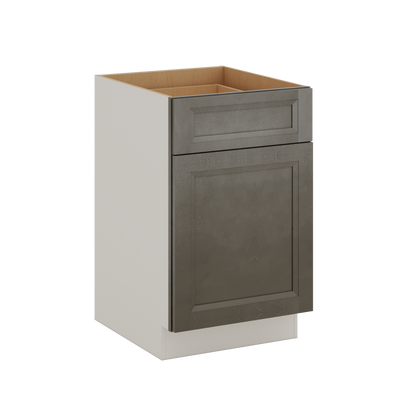 Huntington Cinder Double Shaker Base Cabinet - One Door One Drawer 9"(No Drawer), 12", 15", 18", 21"