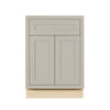 Tuscan Gray Inset Shaker Base Cabinet - Double Door 24"-27" Wide