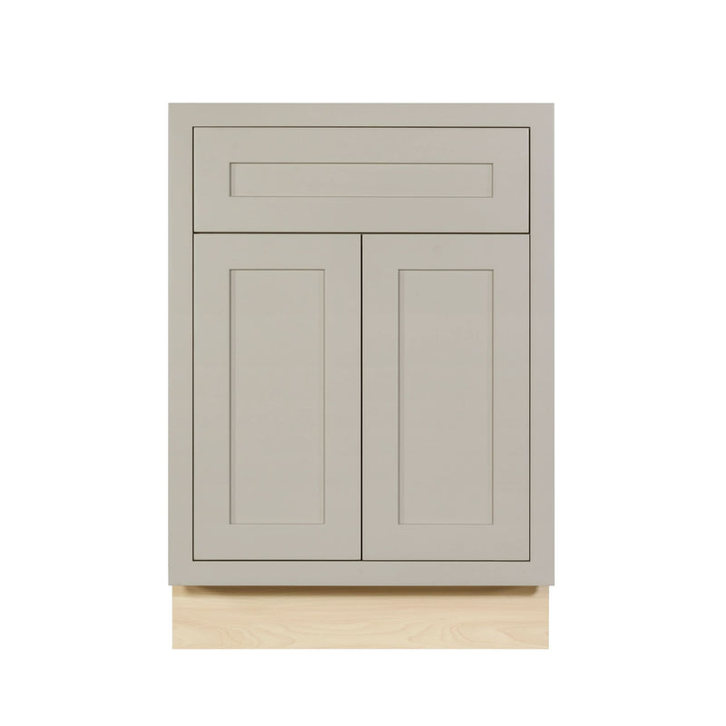 Tuscan Gray Inset Shaker Base Cabinet - Double Door 24