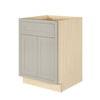 Tuscan Gray Inset Shaker Base Cabinet - Double Door 24"-27" Wide