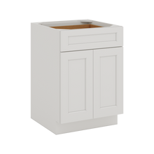 Base Cabinet - Two Doors 24", 27", 30", 33 & 36" Wide White Shaker 1-1/4" Overlay