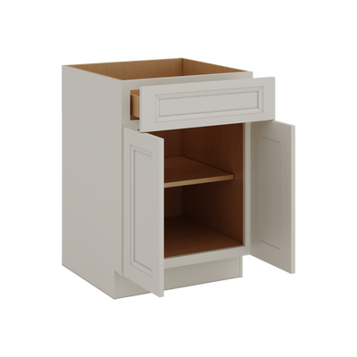 27LGDS Laguna Gray Double Shaker Base Cabinet - Two Doors 24", 27", 30", 33 & 36" Wide