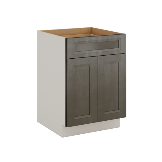 Huntington Cinder Double Shaker Base Cabinet - Two Doors 24", 27", 30", 33 & 36" Wide