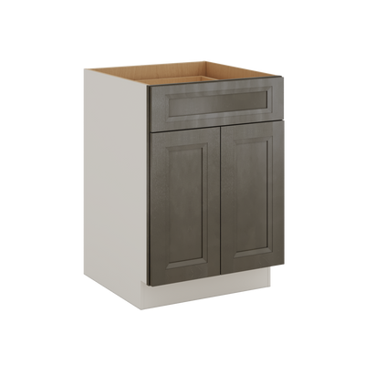 Huntington Cinder Double Shaker Base Cabinet - Two Doors 24", 27", 30", 33 & 36" Wide