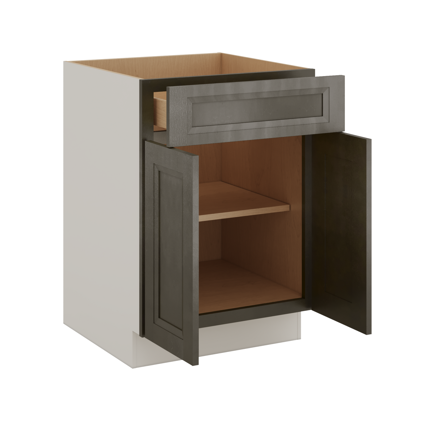 Huntington Cinder Double Shaker Base Cabinet - Two Doors 24", 27", 30", 33 & 36" Wide