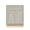 Tuscan Gray Inset Shaker Base Cabinet - Double Door 24"-27" Wide