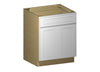 White Shaker 1/2" Overlay Base Cabinet - Two Doors 24", 27", 30", 33", 36" - RTA Wholesalers