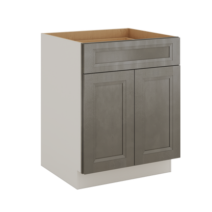 Huntington Cinder Double Shaker Base Cabinet - Two Doors 24", 27", 30", 33 & 36" Wide