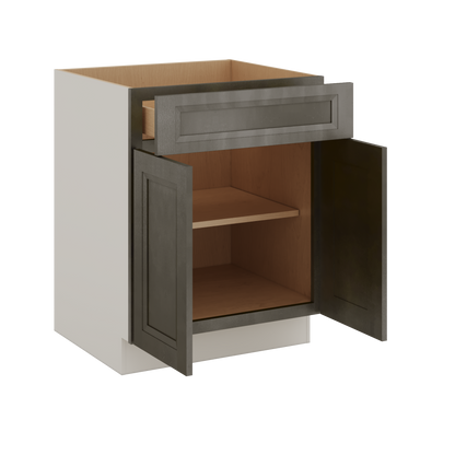 Huntington Cinder Double Shaker Base Cabinet - Two Doors 24", 27", 30", 33 & 36" Wide