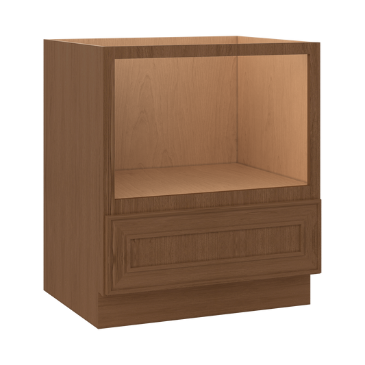 30" Microwave Base Cabinet Overlay Mocha Elegant Oak Craftsman White Oak Shaker