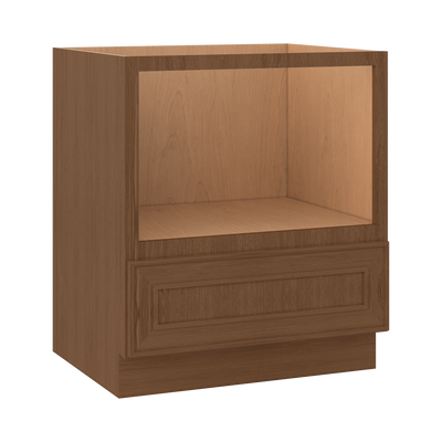 30" Microwave Base Cabinet Overlay Mocha Elegant Oak Craftsman White Oak Shaker