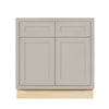 Tuscan Gray Inset Shaker Base Cabinet - Double Door 30", 33" & 36" Wide